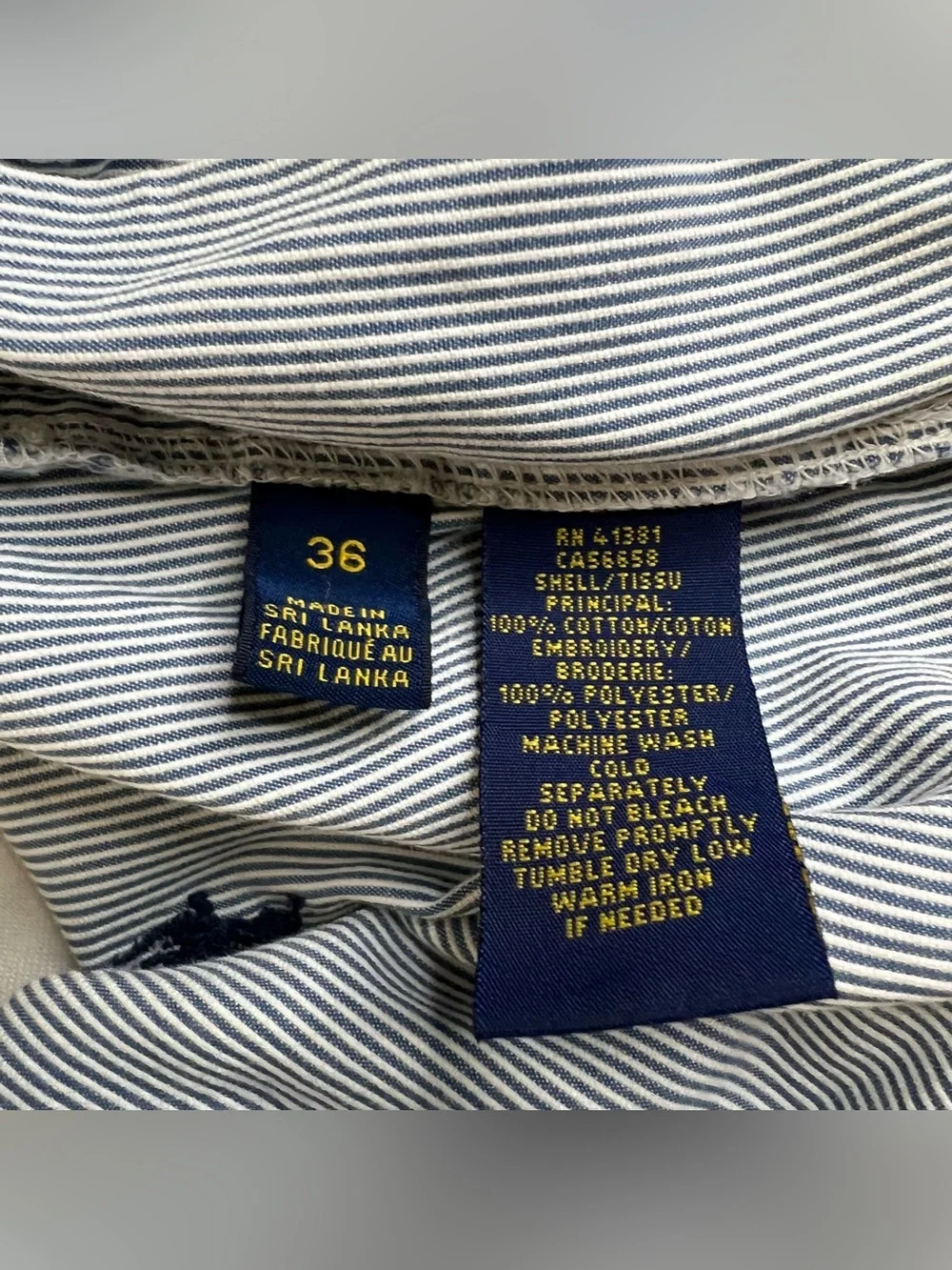 Polo Ralph Lauren All Over Pony Logo Print Seersucker Shorts Mens 36 Blue